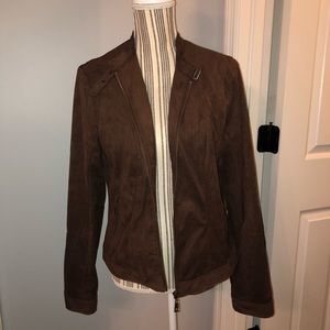 Baccini Dark Brown Suede Jacket